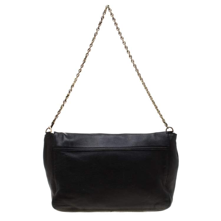 Pre Owned Mulberry Black  Leather Large Margaret Shoulder Bag