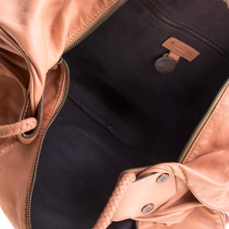 Pre Owned Mulberry Peach Leather Tassel Hobo