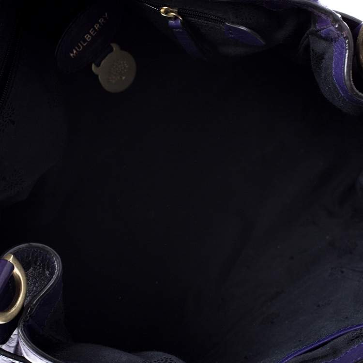 Pre Owned Mulberry Purple Leather Alexa Shoulder Bag