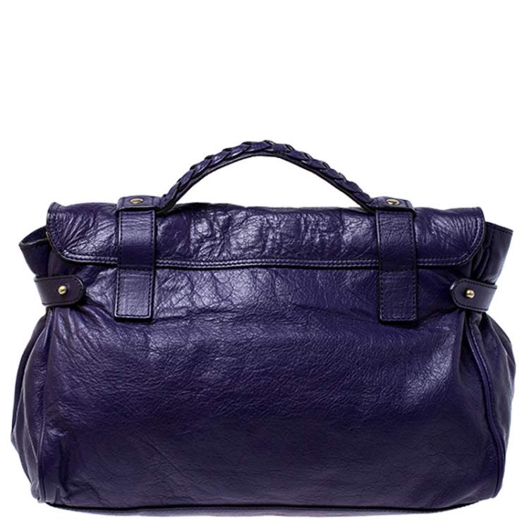 Pre Owned Mulberry Purple Leather Alexa Shoulder Bag