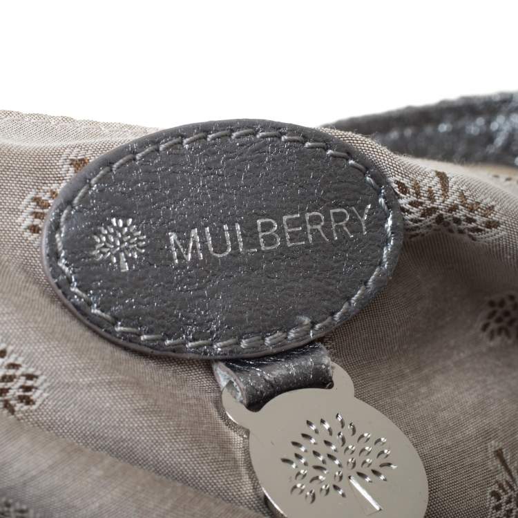 Pre Owned Mulberry Metallic Woven Fabric and Leather Alexa Top Handle Bag