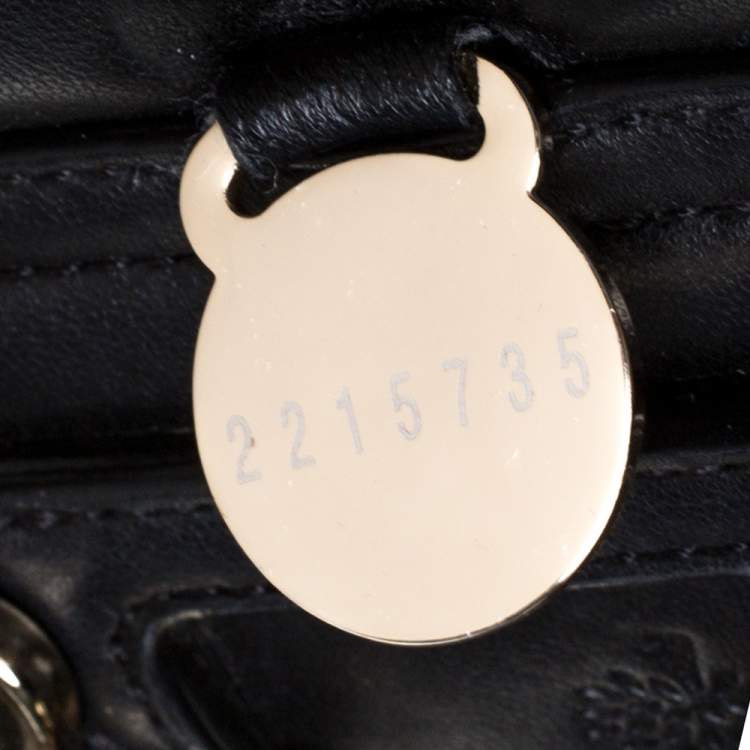 Pre Owned Mulberry Black Quilted Leather Cara Delevingne Convertible Bag