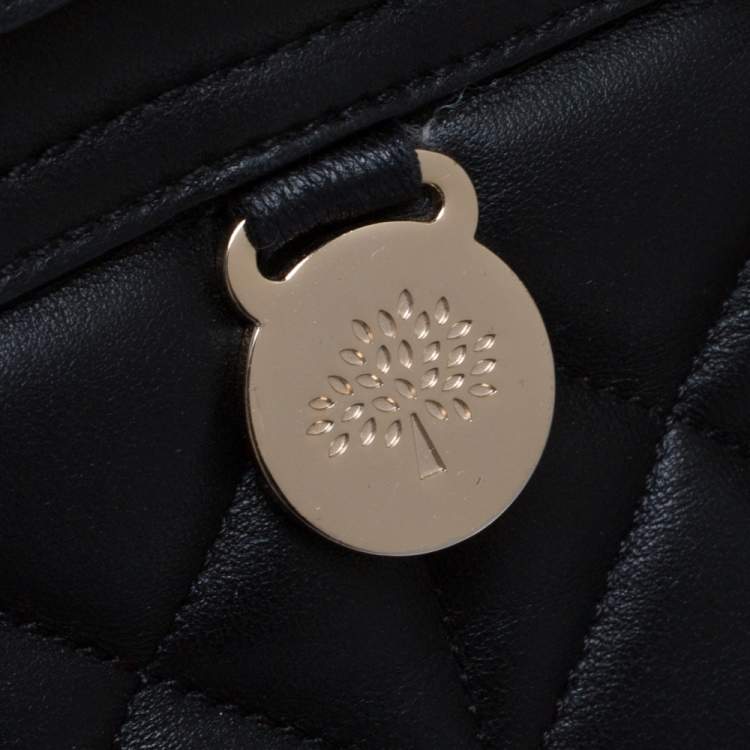 Pre Owned Mulberry Black Quilted Leather Cara Delevingne Convertible Bag