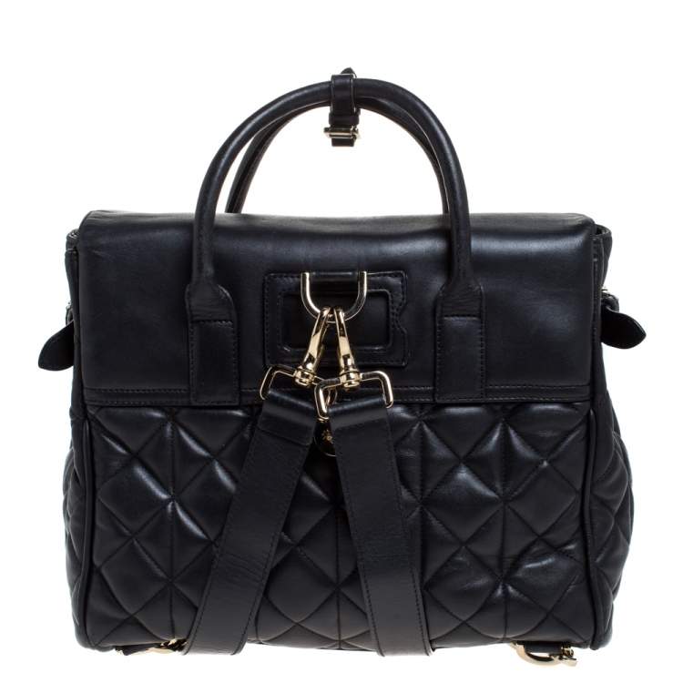 mulberry black quilted bag