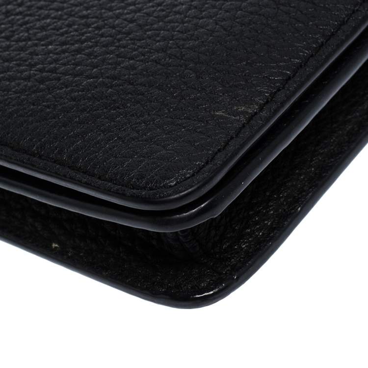 Pre Owned Mulberry Black Leather Bayswater Wallet on Chain