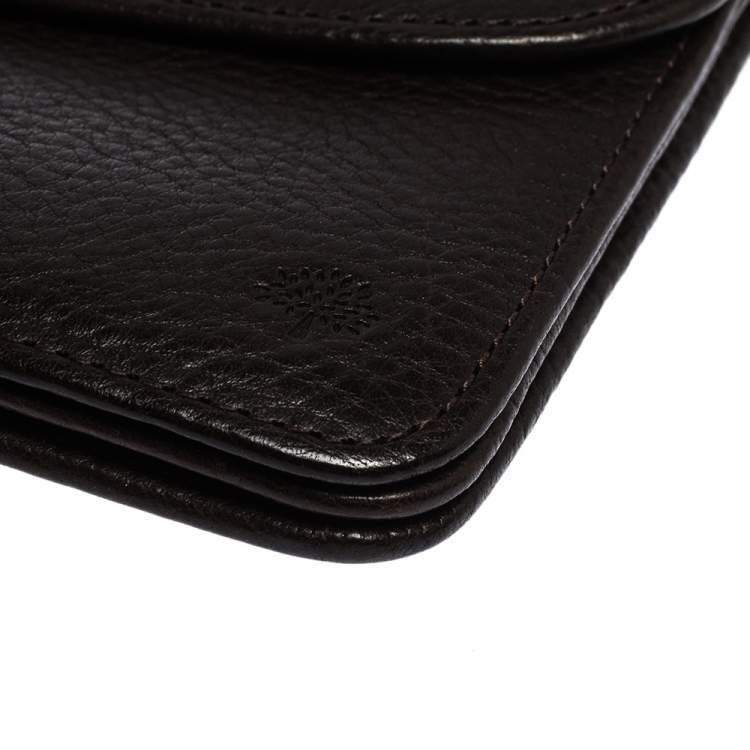 Pre Owned Mulberry Dark Brown Leather Continental Wallet