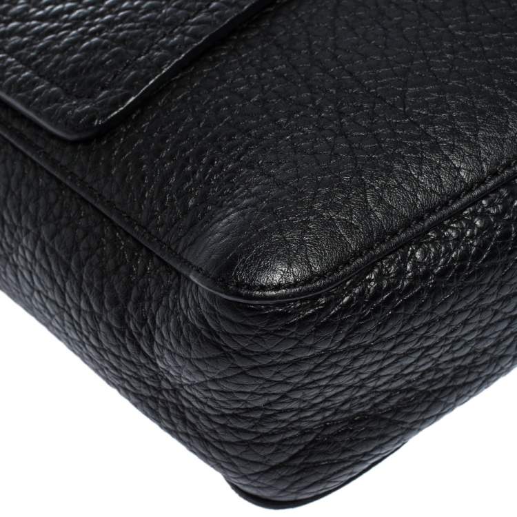 Pre Owned Mulberry Black Leather Studded Handle Shoulder Bag
