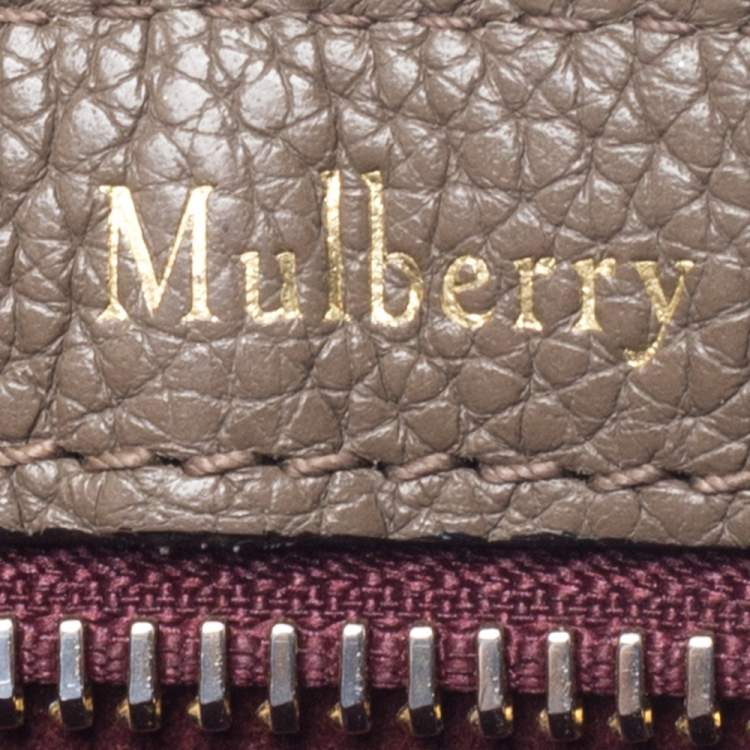 Pre Owned Mulberry Khaki Leather Bayswater Satchel