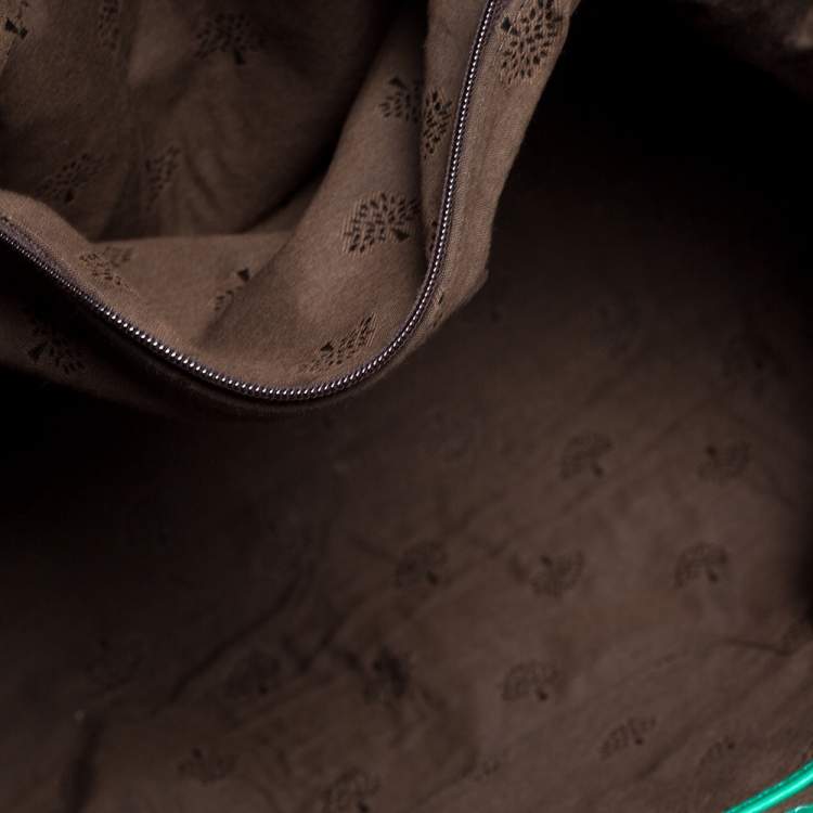 مملوكة مسبقًا Mulberry Green Leather Oversized Alexa Satchel