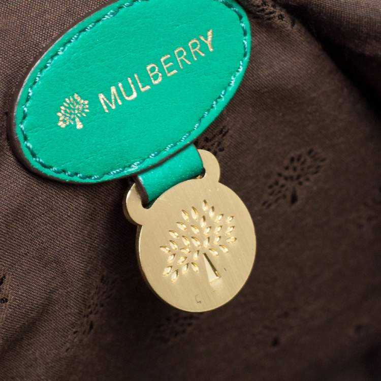 مملوكة مسبقًا Mulberry Green Leather Oversized Alexa Satchel