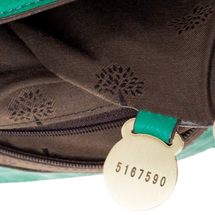 مملوكة مسبقًا Mulberry Green Leather Oversized Alexa Satchel