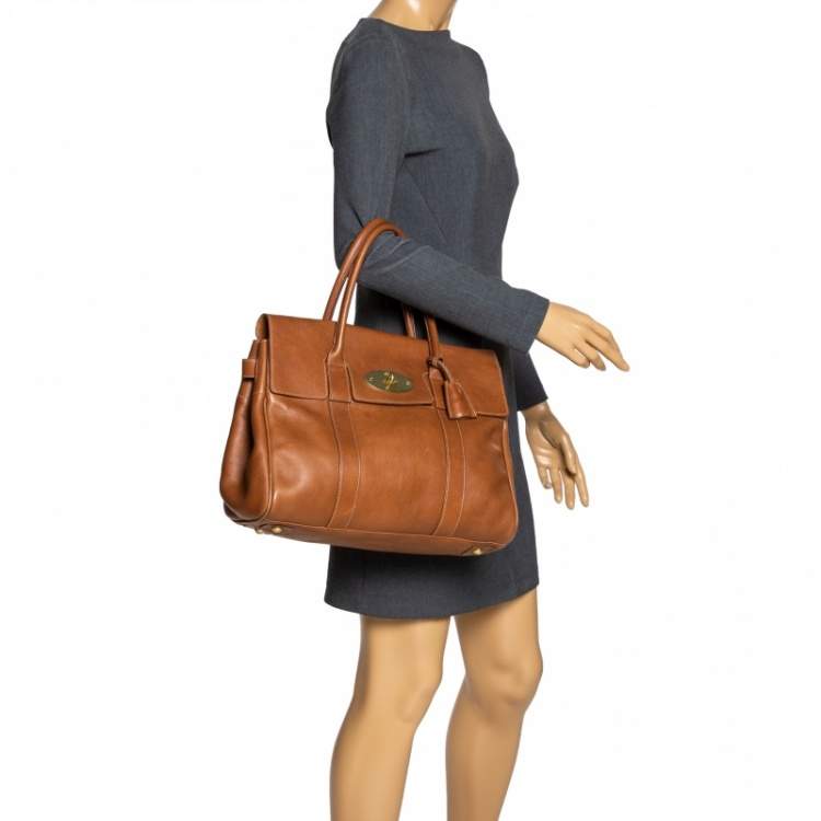 Pre Owned Mulberry Tan Leather Bayswater Satchel