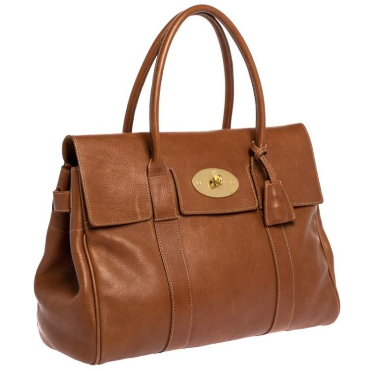 Pre Owned Mulberry Tan Leather Bayswater Satchel