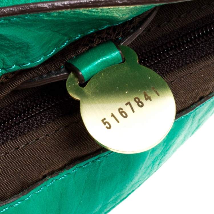 مملوكة مسبقًا Mulberry Green Leather Oversized Alexa Satchel