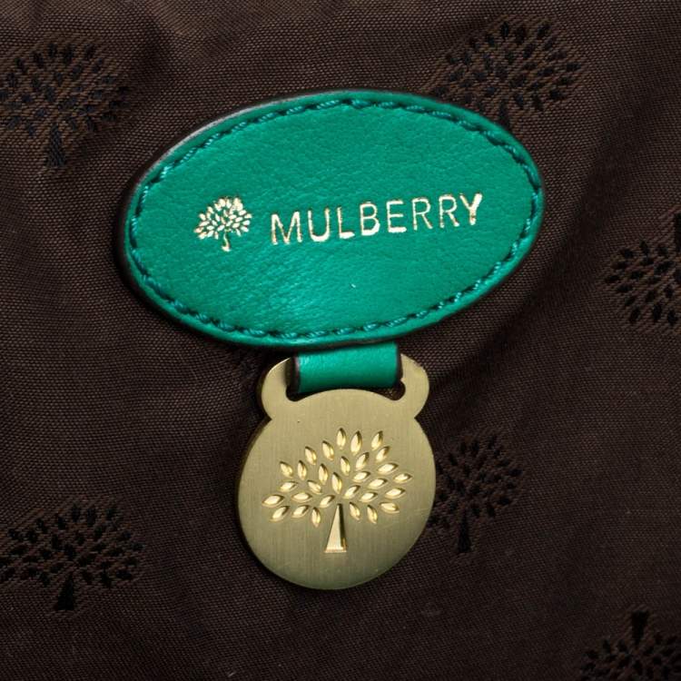 مملوكة مسبقًا Mulberry Green Leather Oversized Alexa Satchel