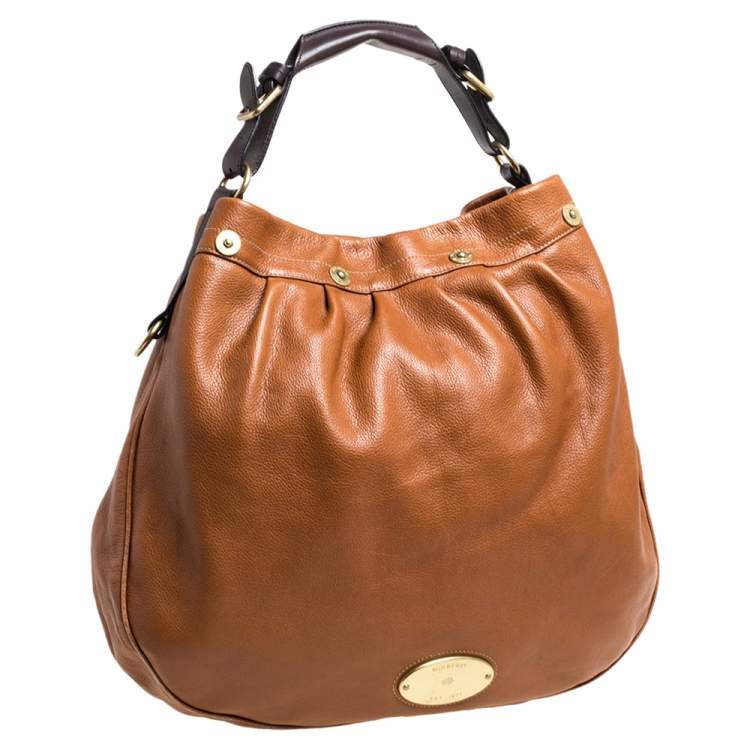 Pre Owned Mulberry Brown Pebbled Leather Mitzy Hobo