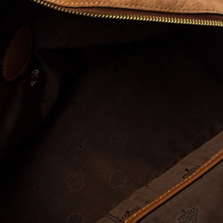 Pre Owned Mulberry Brown Leather and Suede Maisie Clipper Satchel
