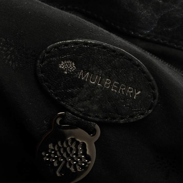 مملوكة مسبقًا Mulberry Blue Holographic Leather Oversized Alexa Satchel