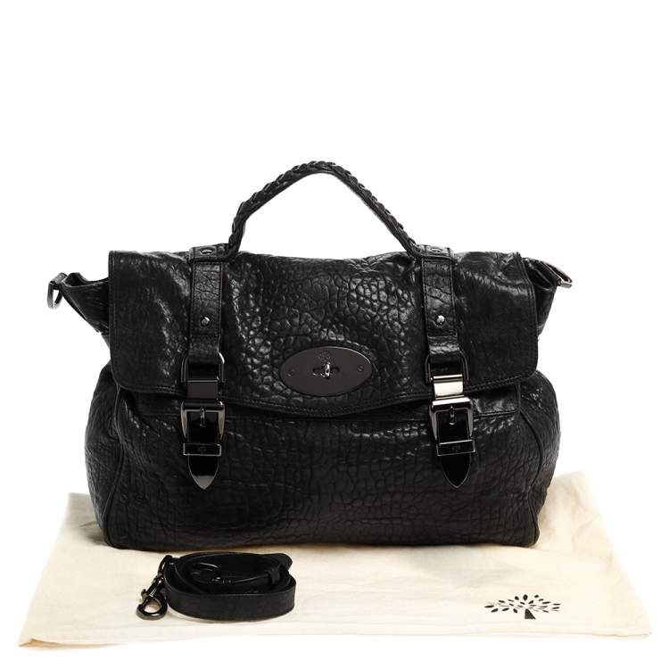 مملوكة مسبقًا Mulberry Blue Holographic Leather Oversized Alexa Satchel