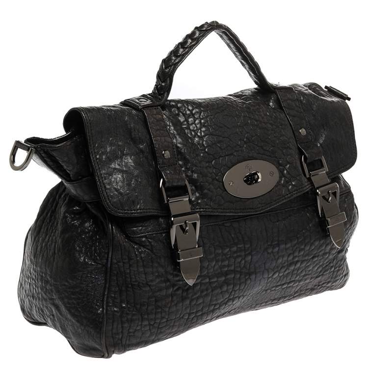 مملوكة مسبقًا Mulberry Blue Holographic Leather Oversized Alexa Satchel