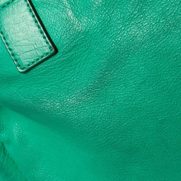 مملوكة مسبقًا Mulberry Green Leather Oversized Alexa Satchel