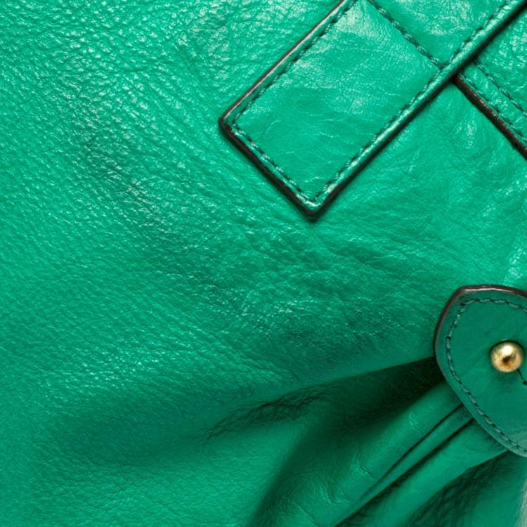 مملوكة مسبقًا Mulberry Green Leather Oversized Alexa Satchel