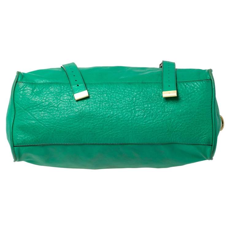 مملوكة مسبقًا Mulberry Green Leather Oversized Alexa Satchel