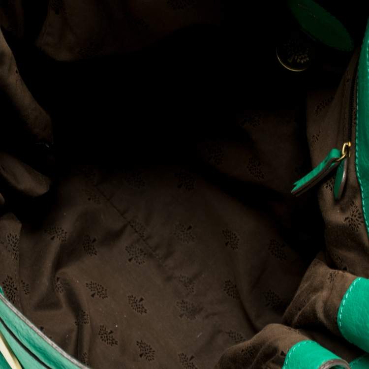 مملوكة مسبقًا Mulberry Green Leather Oversized Alexa Satchel