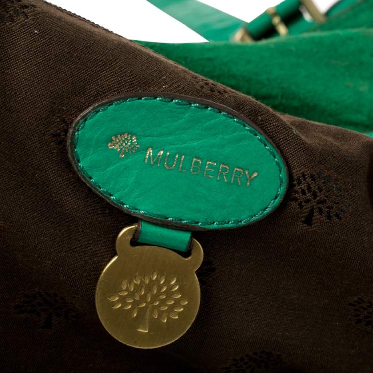 مملوكة مسبقًا Mulberry Green Leather Oversized Alexa Satchel