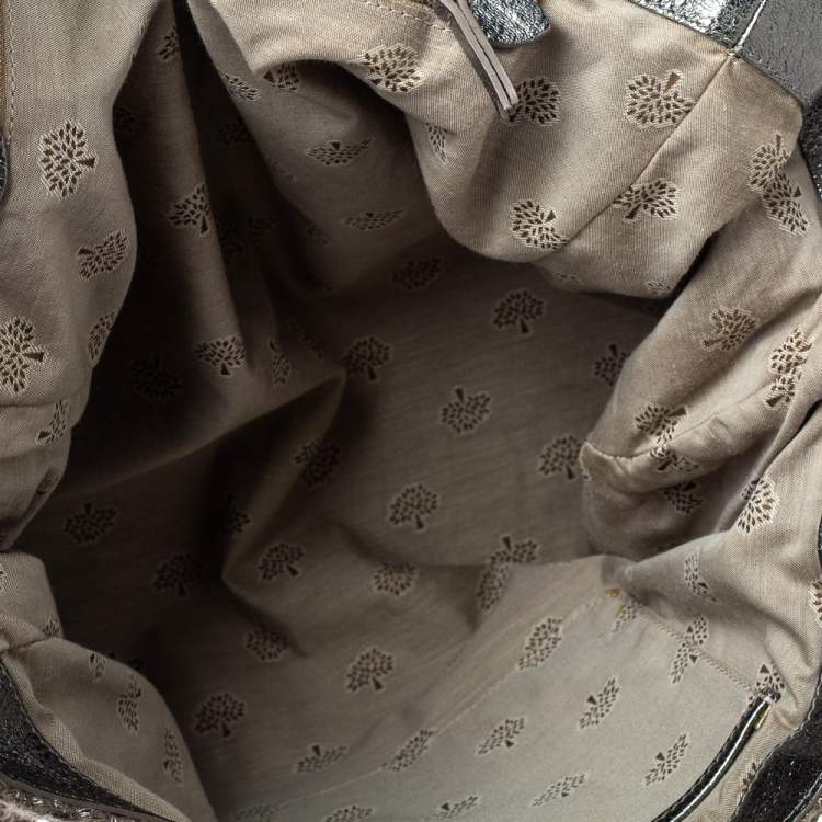 Pre Owned Mulberry Metallic Woven Fabric and Leather Alexa Top Handle Bag