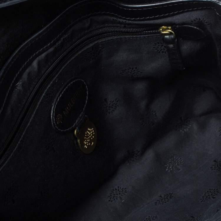 Pre Owned Mulberry Black Leather Alexa Flap Shoulder Bag