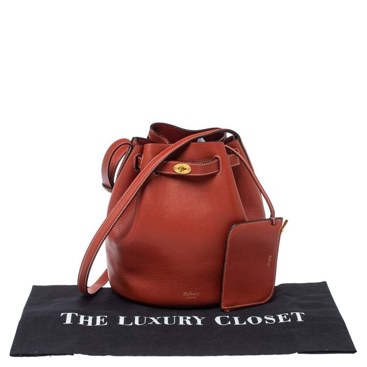 Pre Owned Mulberry Red Leather Tyndale Bucket Bag
