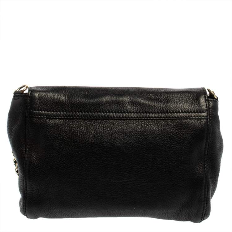Pre Owned Mulberry Black Leather Chain Crossbody Bag