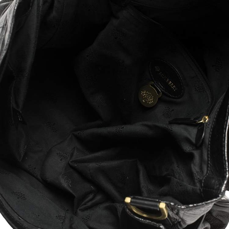 مملوكة مسبقًا Mulberry Black Leather Oversized Alexa Satchel