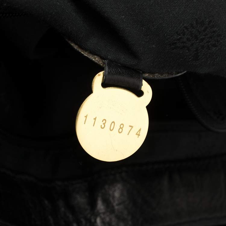 مملوكة مسبقًا Mulberry Black Leather Oversized Alexa Satchel
