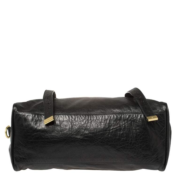 مملوكة مسبقًا Mulberry Black Leather Oversized Alexa Satchel