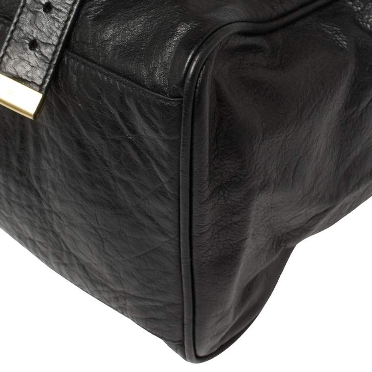 مملوكة مسبقًا Mulberry Black Leather Oversized Alexa Satchel