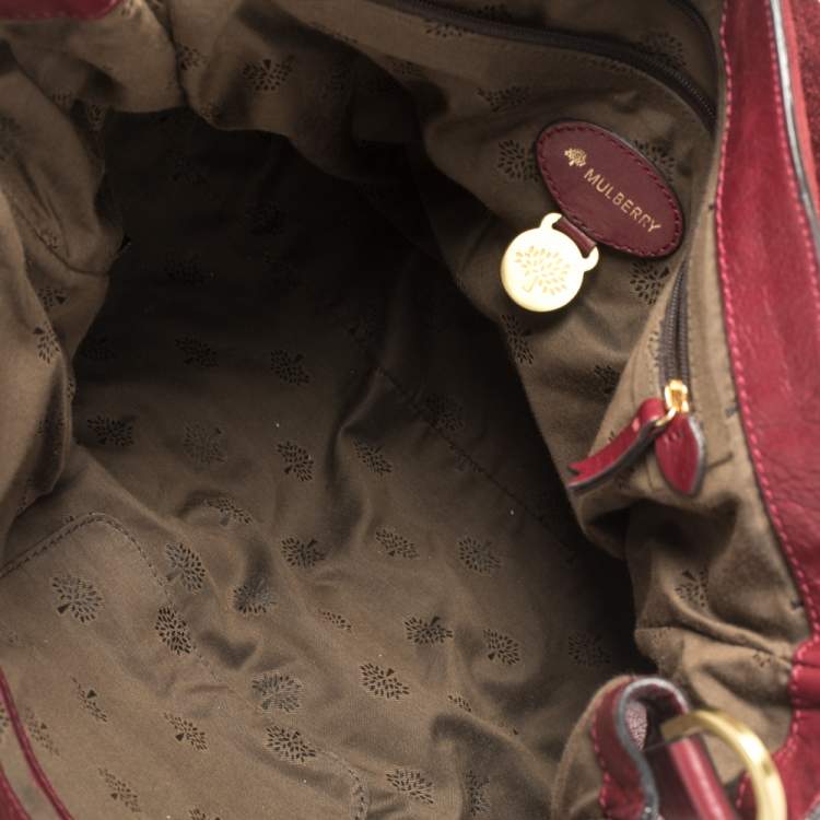 مملوكة مسبقًا Mulberry Dark Red Leather Oversized Alexa Satchel