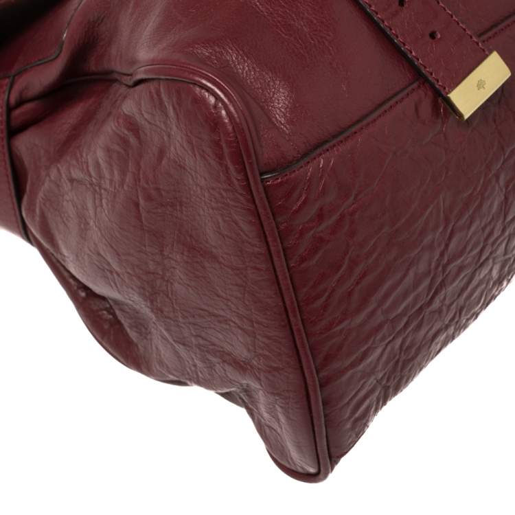 مملوكة مسبقًا Mulberry Dark Red Leather Oversized Alexa Satchel