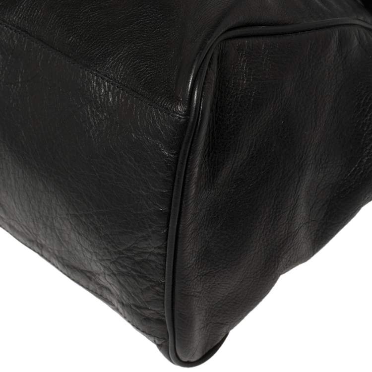 مملوكة مسبقًا Mulberry Black Leather Oversized Alexa Satchel
