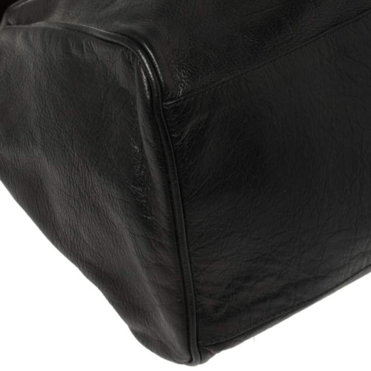مملوكة مسبقًا Mulberry Black Leather Oversized Alexa Satchel
