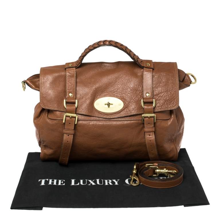 Pre Owned Mulberry Brown Leather Alexa Satchel
