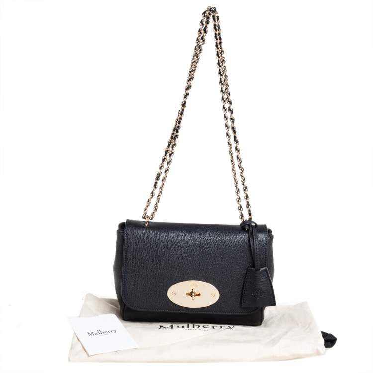 Pre Owned Mulberry Black Leather Lily Shoulder Bag