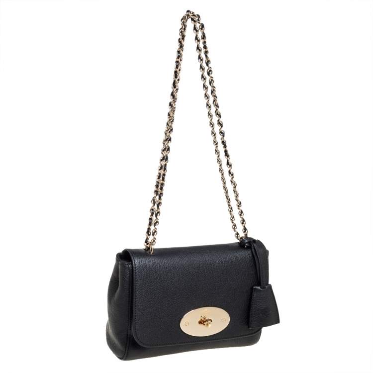 Pre Owned Mulberry Black Leather Lily Shoulder Bag