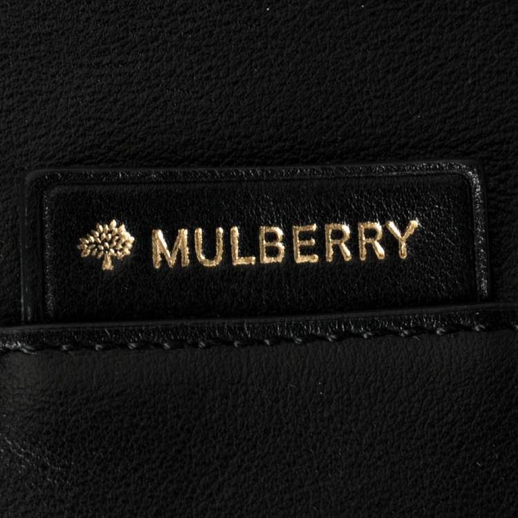 Pre Owned Mulberry Black Leather Studded Hobo