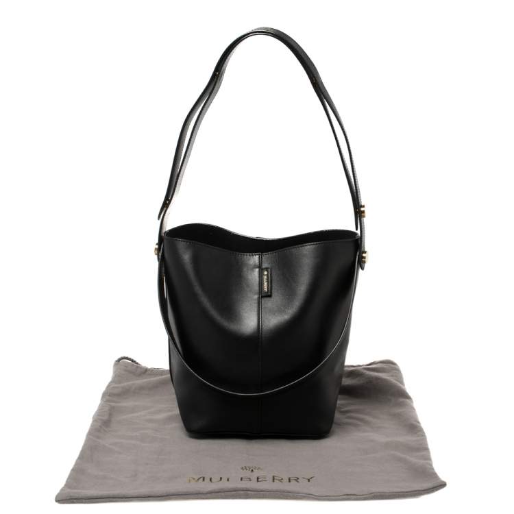 Pre Owned Mulberry Black Leather Studded Hobo