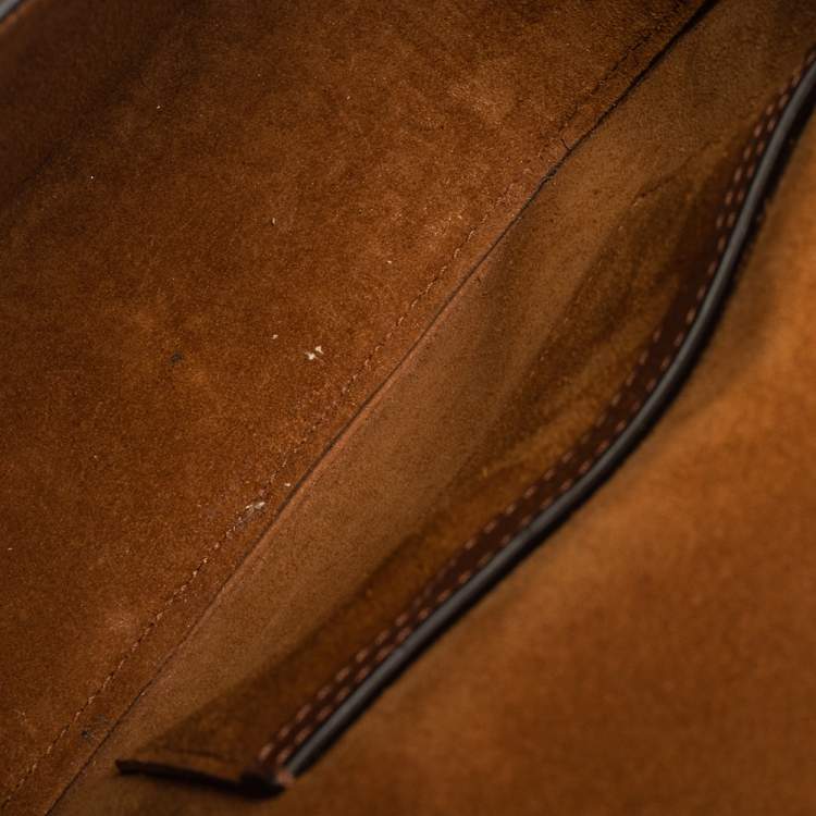 Pre Owned Mulberry Brown Leather Tenby Crossbody Bag