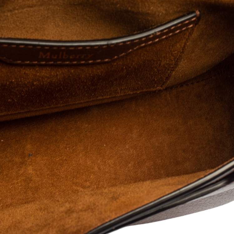 Pre Owned Mulberry Brown Leather Tenby Crossbody Bag