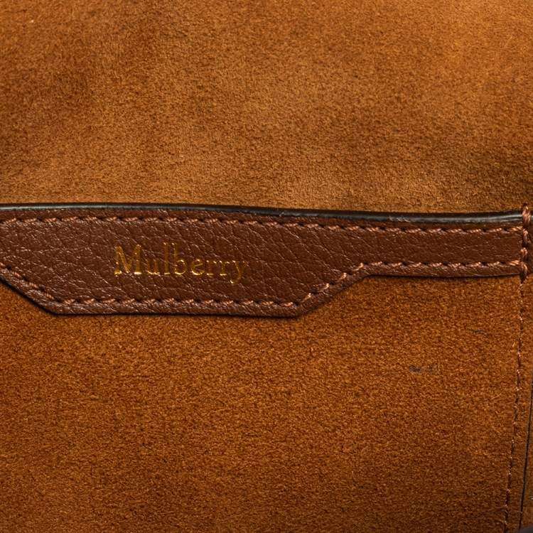 Pre Owned Mulberry Brown Leather Tenby Crossbody Bag