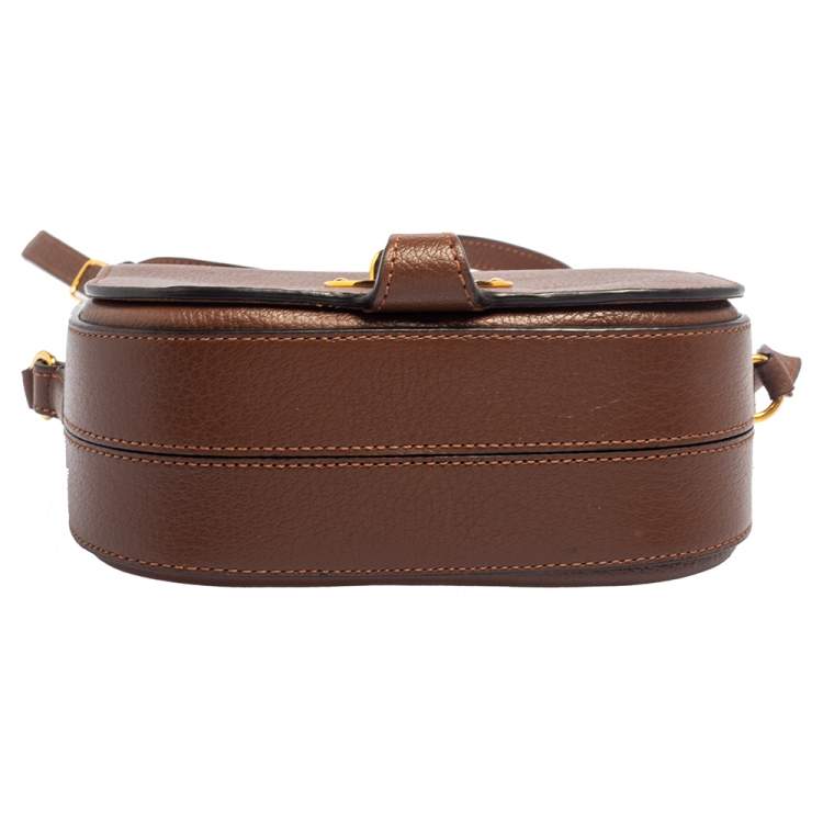 Pre Owned Mulberry Brown Leather Tenby Crossbody Bag